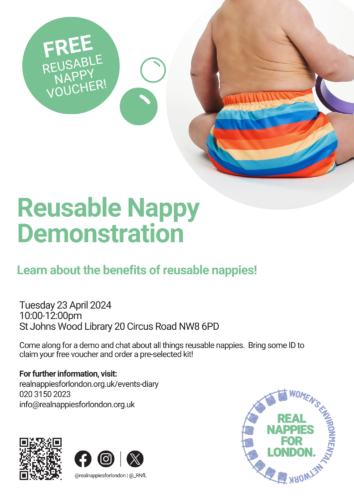 Westminster Reusable Nappy Demo - 23 April 2024 @ St Johns Wood Library