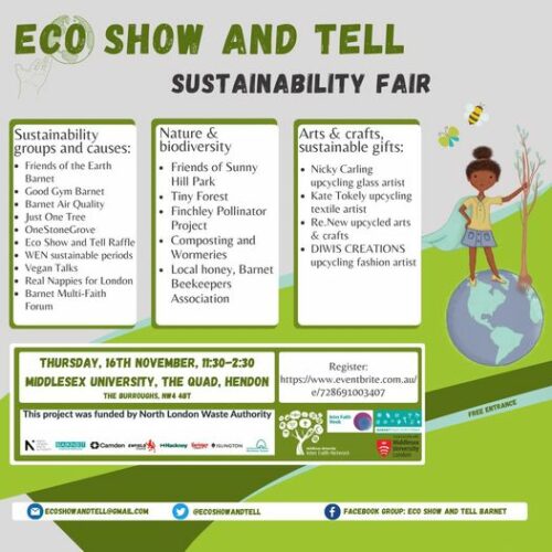 Eco Show and Tell Sustainability Fair @ Middlesex University, The Quad