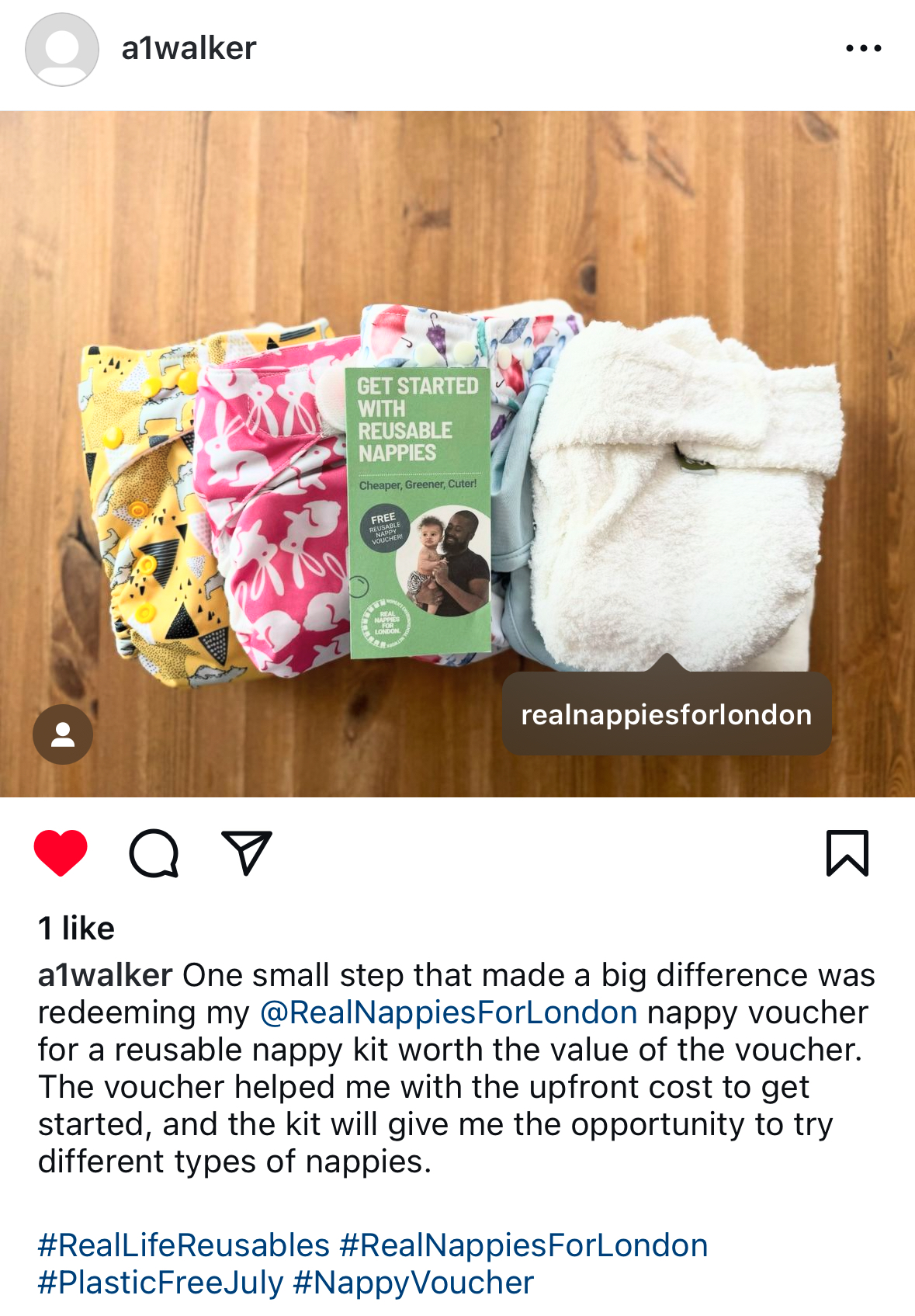 Real Nappies for London - Plastic Free July Example Post - Giveaway 2024